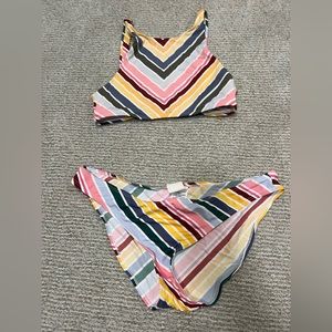 cotton on striped halter bikini